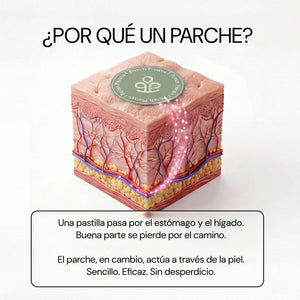¿Por qué un parche? Los activos pasan a través de la piel