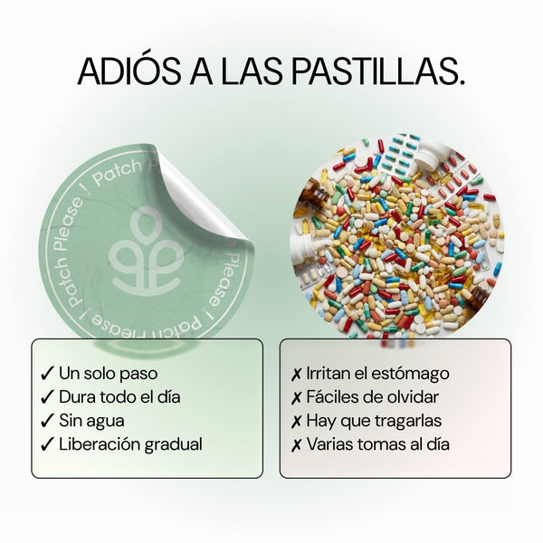 Parche Depuff Please frente a pastillas