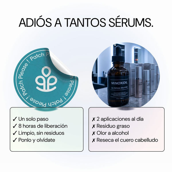 Parche Hair+ Please frente a sérums capilares
