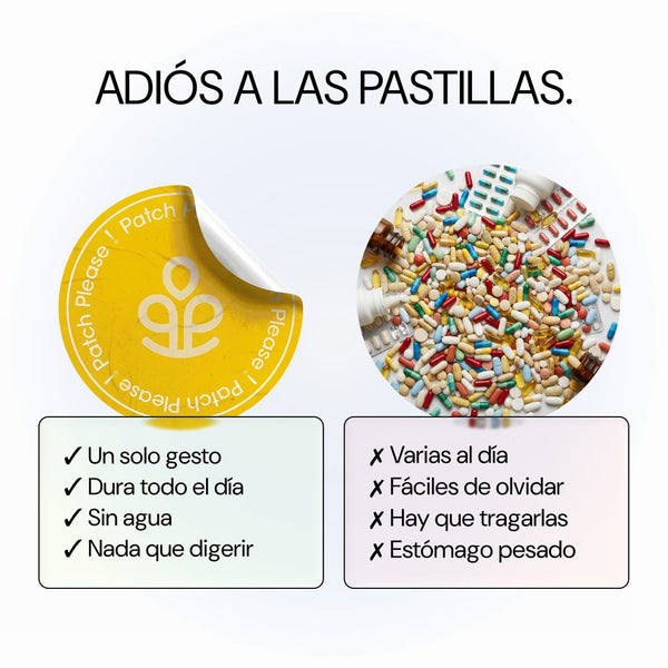 Parche frente a pastillas