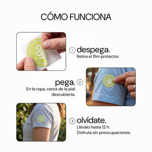 Cómo funciona: despega, pega en la ropa y olvídate