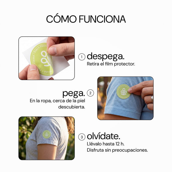 Cómo funciona: despega, pega en la ropa y olvídate
